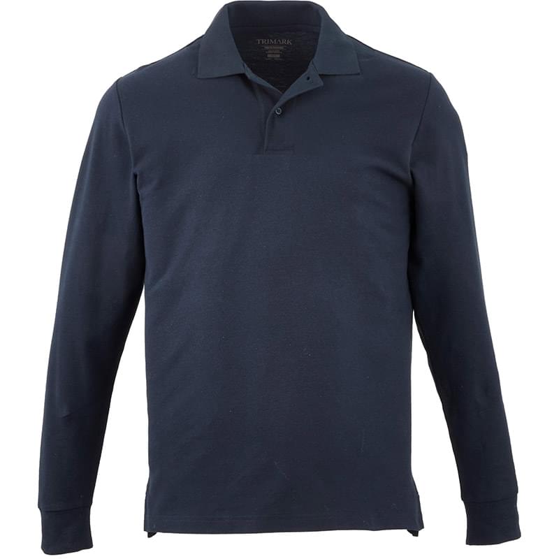 PALO Long Sleeve 100% Cotton Pique Polo - Men&#39;s