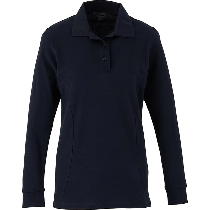 PALO Long Sleeve 100% Cotton Pique Polo - Women&#39;s