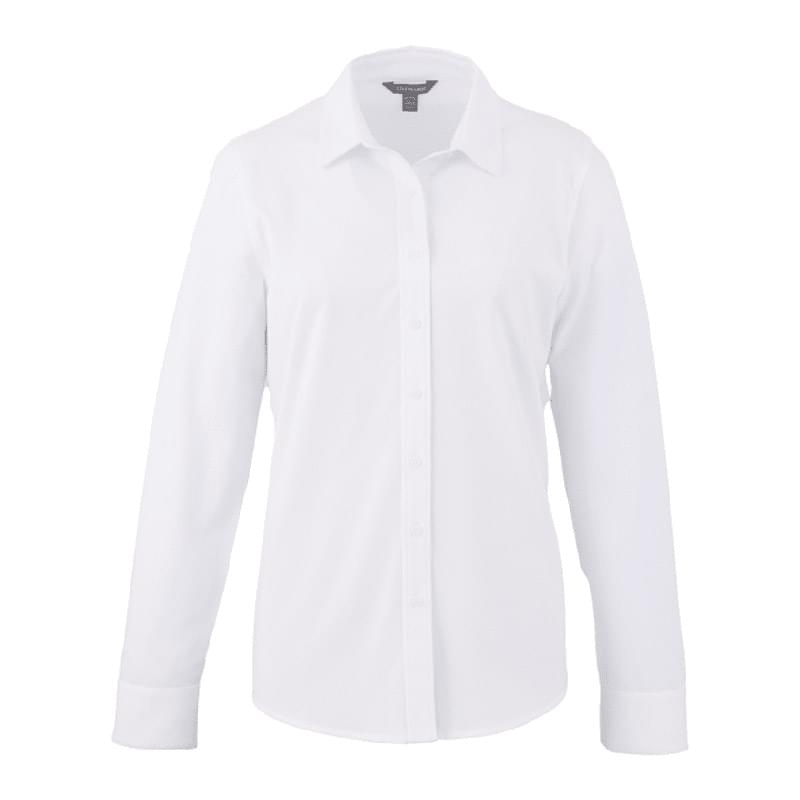 TATRA Eco Long Sleeve Knit Button Up Shirt-Women&#39;s