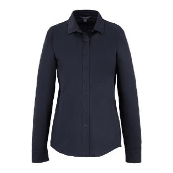 TATRA Eco Long Sleeve Knit Button Up Shirt-Women&#39;s